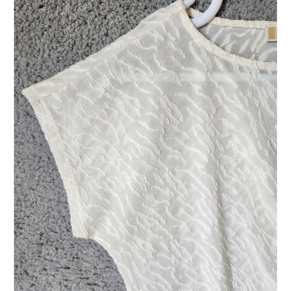 Michael Kors Women's Short Dolman Sleeve Side Front Tie Blouse Top White Size S - Picture 3 of 11